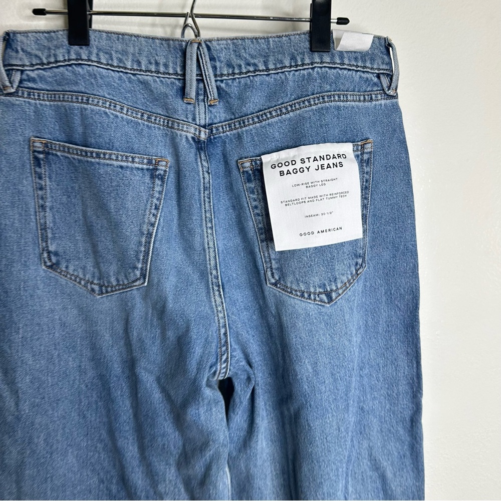 NWT Good American Good Standard Baggy Straight Leg Slouchy Jean 100% Cotton 6/28 - Picture 11 of 16